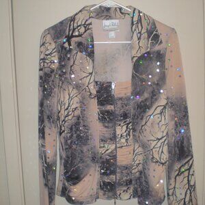 Women's Vintage Joseph Ribkoff Canada  Zip Front Jacket Top Size 10